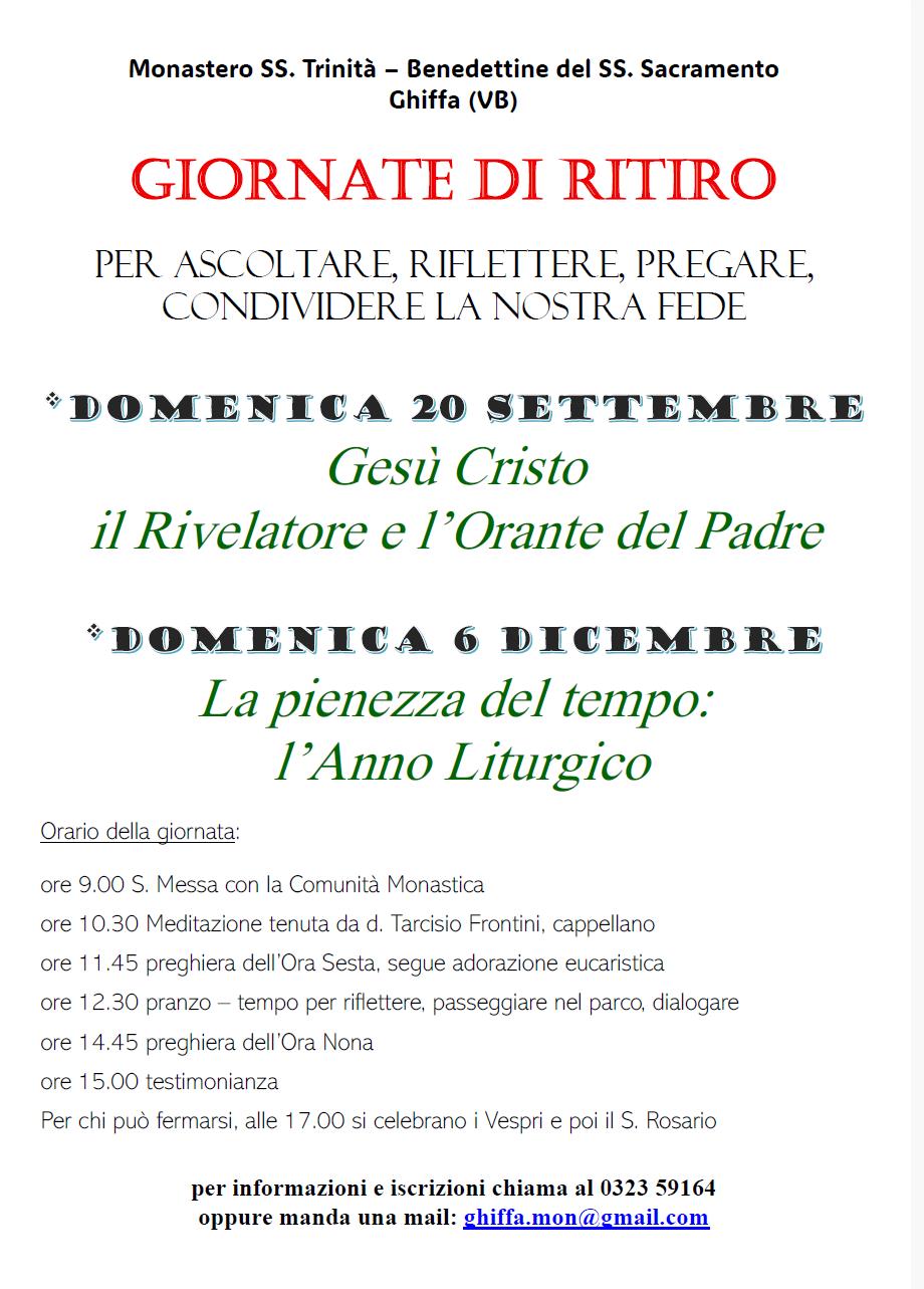 ritiro settembre